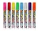 BVLe 8 Neon Color Liquid Chalk Markers (Reversible Round or Chisel Tip) | Non-Toxic Erasable (Wet or Dry) | For Chalkboard, Whiteboard, Blackboard, Window, Glass, Vinyl, Bistro Boards