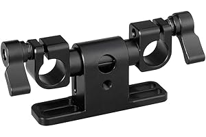 CAMVATE 360° Swivel Adjustable 15mm Dual Rod Clamp for Camera Shoulder Rig - 2192