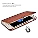 iPhone 8 Plus Case iPhone 7 Plus Leather Case, Icarercase Vintage Leather Side Open Case in Slim Thin Design, Flip Folio Style Cover with Magnetic Closure for Apple iPhone 7/8 Plus 5.5 Inch - Brown