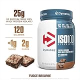 Dymatize ISO 100 Whey Protein Powder Isolate, Fudge Brownie, 1.6 lbs