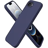 ORNARTO Compatible with iPhone 16e Case 6.1"(2025), Liquid Silicone 3 Layers Full Covered Soft Gel Rubber Phone Case,Shockproof Protective Cover with Anti-Scratch Microfiber Lining-Midnight Blue