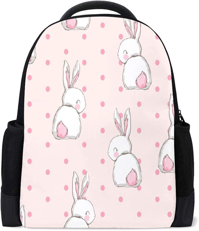 CHEHONG Backpack Cute Rabbit for Men Women Student School Bookbag