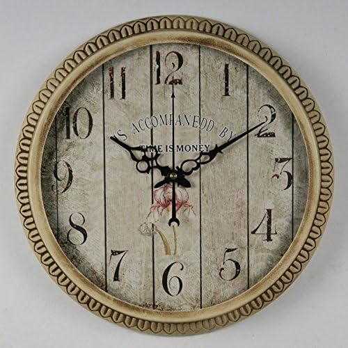 Eastern Mediterranean Vintage Style Iron Clock Mute/Sweep Second Movement/Iron Wall Clock