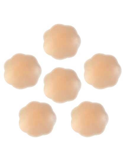 Wingslove Damen 3 Paare Nippel-Abdeckung Silikon Brustwarzenabdeckung Brust Aufkleber Pasties-KLEBER-Licht