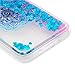 ZSTVIVA J3 Case, J3 Emerge Case, Liquid Glitter Case Bling Shiny Flowing Love Heart Cover Clear TPU Bumper for Samsung Galaxy J3 2017/J3 Prime Case with Stylus Pen Plug Dust Blue Mandala Totem Flower