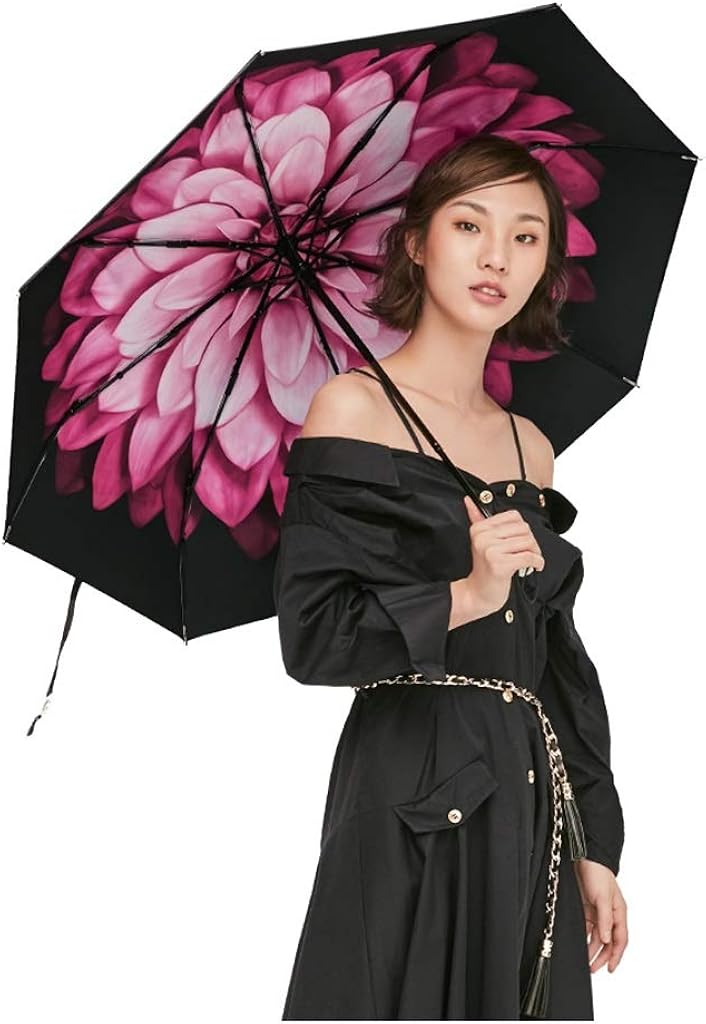 Sonnenschirm Sonnenschutz Kleiner Schwarzer Regenschirm Taschenschirm