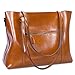 S-ZONE Women Genuine Leather Top Handle Satchel Daily Work Tote Shoulder Bag