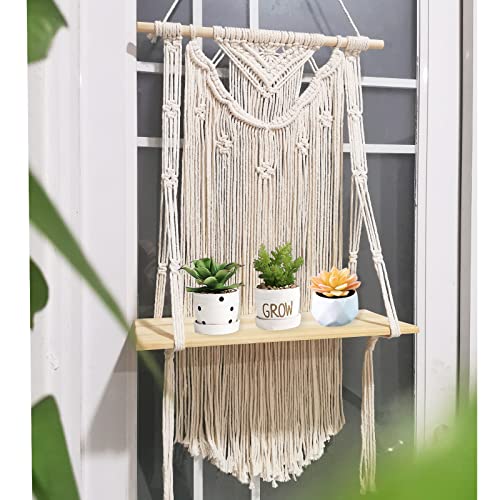 Macrame Wall Hanging Shelves,Macrame Shelf Boho Shelf,Macrame Wall