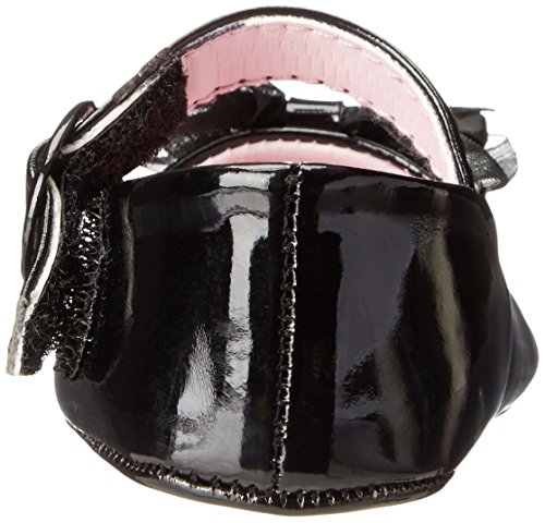 Baby Deer Patent SM With Bow Mary Jane (Infant),Black,3 M US Infant