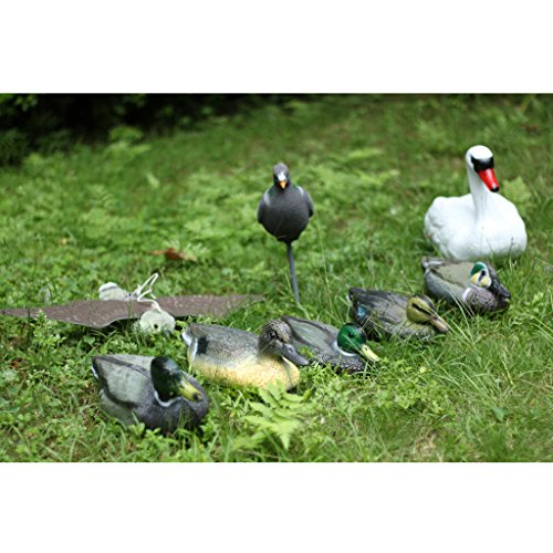 MonkeyJack 4x Full Size White Swan Decoy for Hunting &Fishing Floating Swan Scarecrow