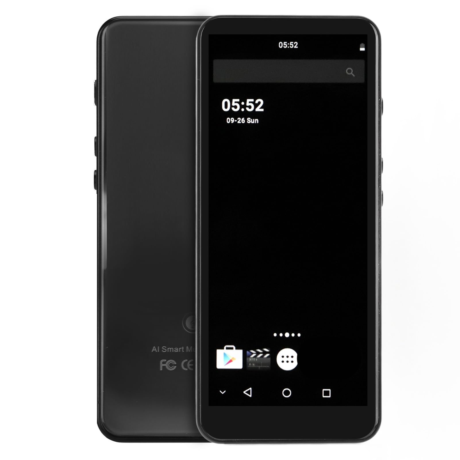 Portable MP4 Player, WIFI MP4 Player with 5.0 In LCD Touch Display, MP3 &MP4 Player with Speaker, Bluetooth Music Player 128GB, Rechargeable USB C (Black)