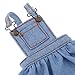 MonkeyJack Adorable Doll Pocket Designed Suspender Dress for 12'' Takara Blythe Dolls Accessories Denim Blue