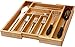 Beaumont Kitchenware Expandable Bamboo Organizer Drawer Beautiful All-Natural 100% Bamboo | Versatile Organizer | Reinforced Slots | 17¾