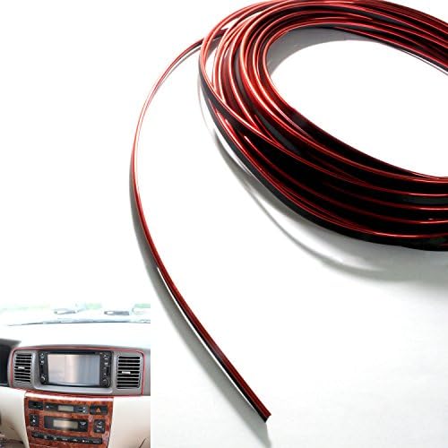 GOOSI 10 Meters DIY Automobile Car motor Interior Exterior Decoration Moulding Trim Strip line Sticker+A Perfect Tool as GIFT (red)