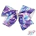 Jojo Siwa Bow for Girls Bundle, 2 Bows - White with Metallic Rainbow Stars and Blue Tie Dye