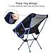 ENKEEO Camping Chair Folding Portable Mesh Picnic Seat with 330 lbs. Capacity, Backrest, Pocket and Carry Bag, for Fishing, Hiking, Picnic and Travel