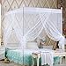 Bluelans® 4 Corner Post Bed Canopy Mosquito Net, Netting Bedding, Twin/Full/Queen/King, White