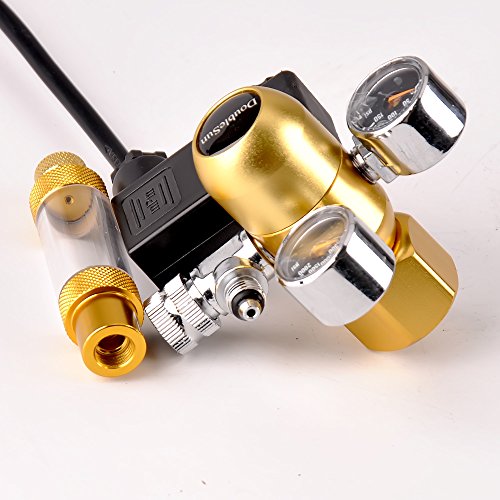 Aquarium CO2 Regulator with Solenoid 110VMini Dual Gauge Display