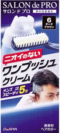 Amazon ダリヤ サロンドプロ ワンプッシュクリームヘアカラー メンズスピーディ 白髪用 6 ダークブラウン Dlg 白髪染め 通販