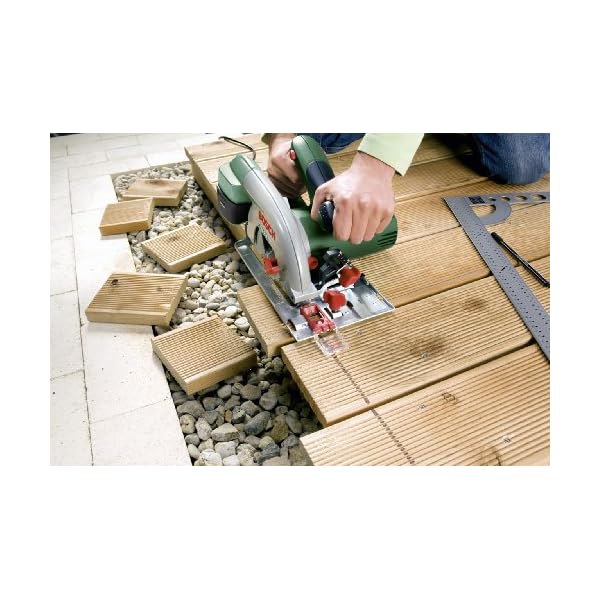 Bosch Kreissäge PKS 55 A (1.200 Watt, im Karton), Grün – Bild 3
