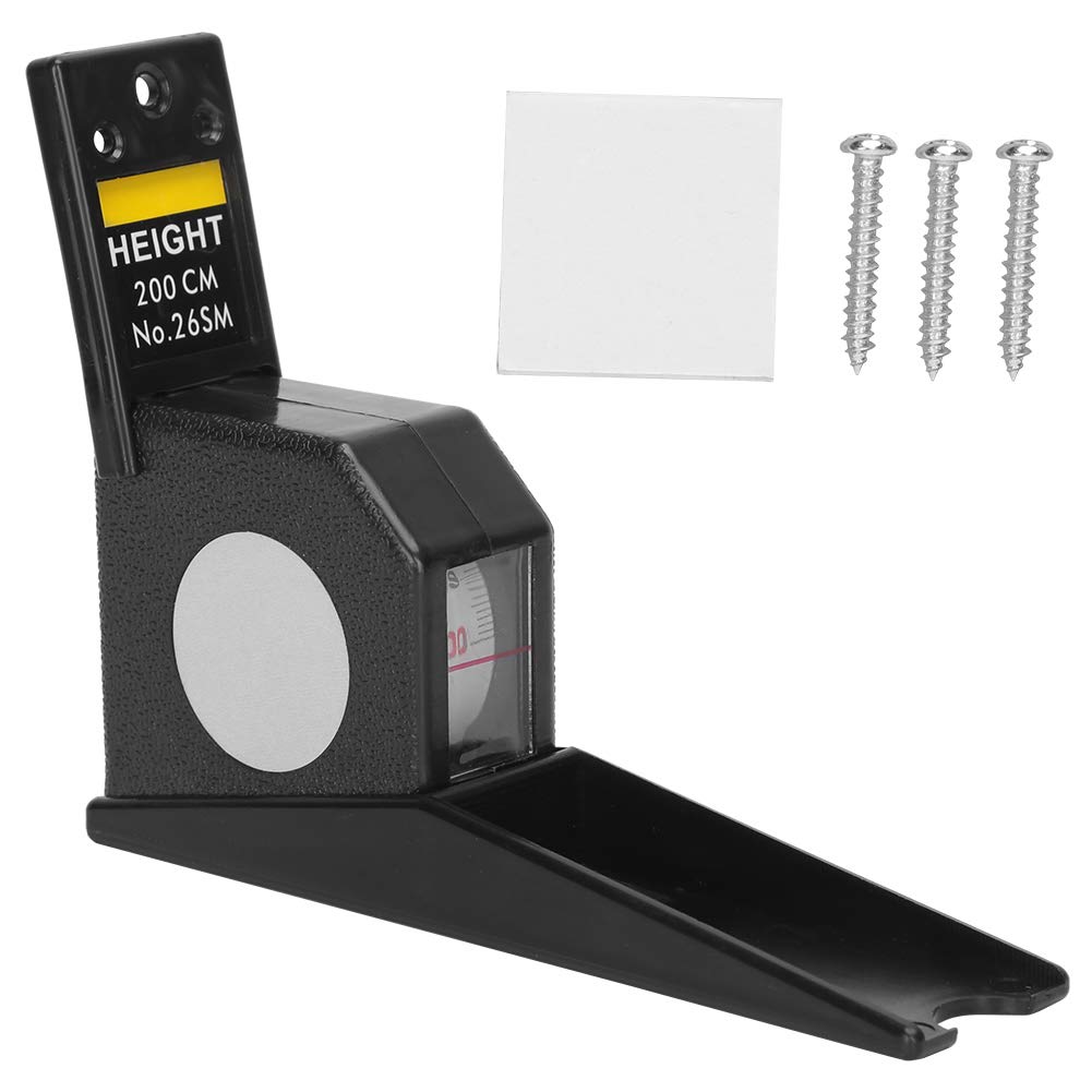 Retractable Wall Mounted Height Meter, 2 Meters Wall Mounted Compact Stadiometer, Portable Height Measurement Device Growth Chart Wall Mount Height Rod Height Measure Meter with Wall Plate