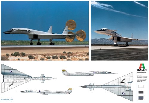 Italeri 510001282-1:72 XB-70 Valkyrie, silber – Bild 3