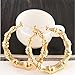 UNKE Large Bamboo Earrings Hip-Hop Gold /Silver Ladies Hoop / Hoops Bling Circle Earring,Round