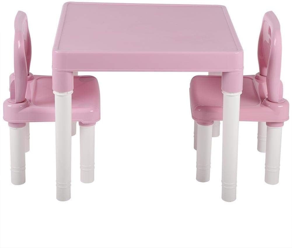 WSJTT Mesas Infantiles Tabla niños y 2 Juego de Silla Tabla pràctica