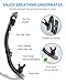 POPCHOSE Snorkel Set, Silicone Snorkeling mask Set for Adults and Youth, Foldable Snorkel Anti-Fog Anti-Leak Adjustable Diving Mask Gear Mesh Bag for Snorkeling, Diving, Swimming