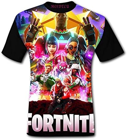 YOXITI Fortnite Short Sleeve Crewneck T Shirt Casual T-Shirt for Men
