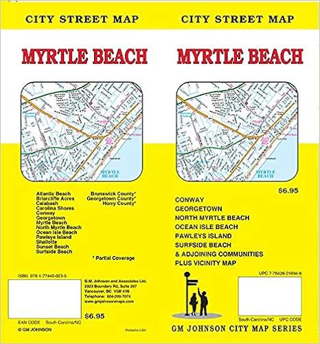 Myrtle Beach Street Map Myrtle Beach, South Carolina / North Carolina Street Map: Gm Johnson:  9781774490235: Books