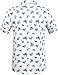 Short Sleeve Button Up Shirts for Men, Summer Shirts for Men Cotton Print Causal for Work, Vacation, Leisure (X-Large, White)