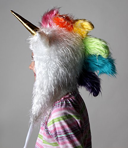 Plush White Soft Fuzzy Unicorn Child Hat