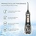 Cordless Water Flosser with 5 Jet Nozzles - Liberex IPX7 Waterproof Oral Irrigator 300ml Reservoir 3-Mode Dental Care Water Jet for Teeth/Braces, USB Rechargeable, for Family Travel Use