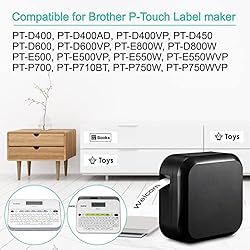 NineLeaf 2 Pack Compatible for Brother P-Touch