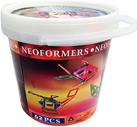 Spark Imagination &amp; Creativity - Neoformers Magnetic Building Construction Set - 62 Piece Set