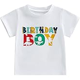 Birthday Boy Shirt First 1st 2nd 3rd 4th 5th 6 Year Old T-Shirt Toddler Dinosaur Party Short Sleeve Clothes Tee Tops