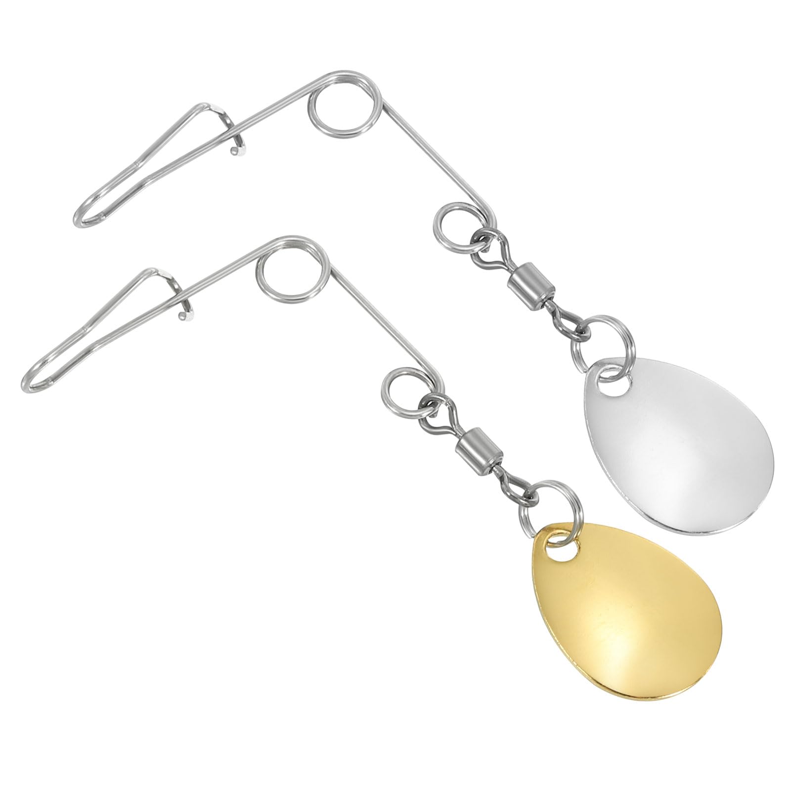 PATIKIL Fishing Spinnerbait Wire with Blade, 50Pcs Lure Making Supplies for Bass Fishing, Small-sized Water-drop