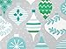 Blue Baubles Metallized Wrapping Paper Roll - 24 Inch Wide x 15 Feet Long