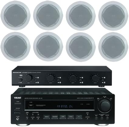 4 Pares de Altavoces de Techo 120w con Amplificador, bocinas y 100