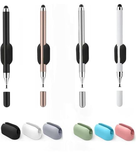 Hama Touchscreen pen (styluspen, tabletpen voor alle tablets, stylus pen, voor Android/iOS, mobiele telefoon pen, tablet pen, voor capacitief touchscreen, superdun, touchpen, pen, met clip) zwart