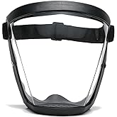 Banxian Super Protective Face Shield,Anti Fog Mask,Adult Clear Face Shield,Plastic Face Mask (Black)