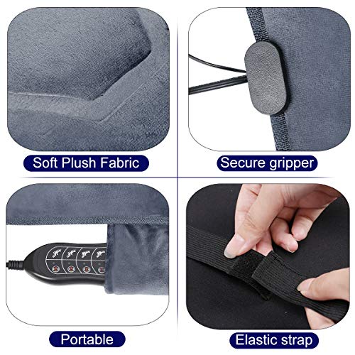 Relief Expert Back Car Seat Massager Cushion Chair Pad with Heat 10 Vibrating Motors for Office Auto Home