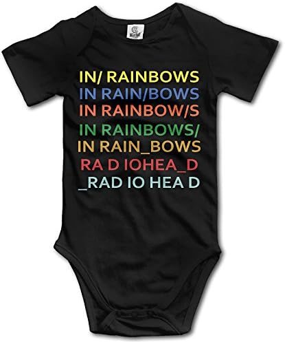 Radiohead â€“ In Rainbows Disk Black Baby Onesie Short Sleeve