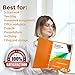 STEMSFX 6 Pack Heavy Duty Plastic 2 Pocket Folder Hole Punched (Assorted Colors) for Letter Size Papers, Includes Business Card Slot