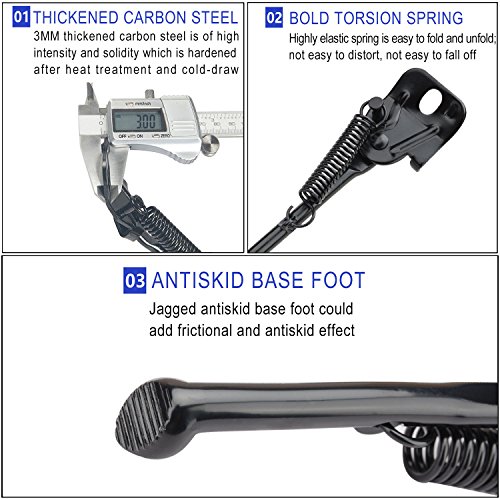 USONG Children's Bicycle Single-side Stand Folding Bicycle Bracket Children's 12" 14" 16" 18" 20" Bicycles Accessories Bike Racks Bikes Side Kickstand (20 inch)