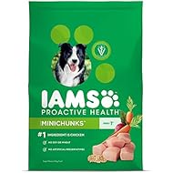 IAMS PROACTIVE HEALTH Minichunks Premium Adult Dry Dog Food (1) 30 Pound Bag; Veterinarians Recommend IAMS; Chicken Is #1 Ingredient