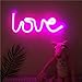 Led Neon Cactus Sign Love Sign Art Decorative Lights Wall Decor Home Party Decoration Kids Room Living Room LED Decorative Neon Lights (Pink Love Neon Sign)