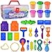 Sand with Molds and Tools Kit Educational Toy DIY kids Back to School Gift 24pcs | Multiple Color (6) Molding Sand Included