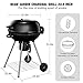 BEAU JARDIN 22.5 Inch Charcoal Grill for Outdoor Cooking BBQ Barbecue Coal Kettle Bowl Grill Portable Heavy Duty Round with Wheels Grilling for Tailgating Patio Backyard Camping Black